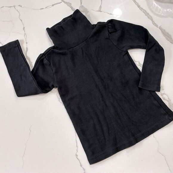 Old Navy | Toddler Girls Black 100% Cotton Long Sleeve Turtleneck 2T - Picture 1 of 9